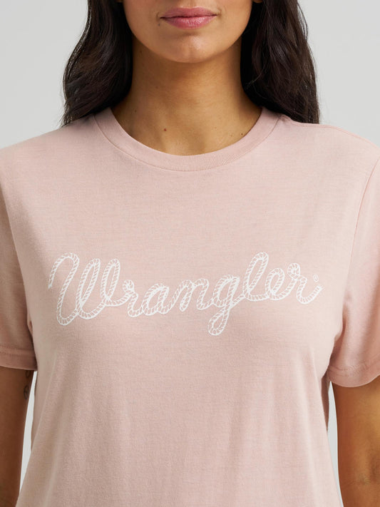 T-Shirt Rose Pâle Wrangler Pour Femme