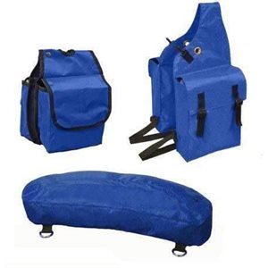 Nylon Saddle Bag 3 Pieces Black