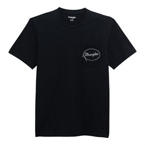 Mens Black Pocket Wrangler T Shirt