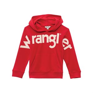 Sweat à capuche rouge Wrangler pour filles avec logo