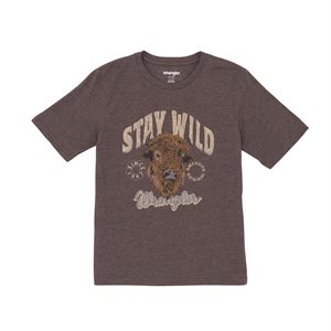 Wrangler Kid T Shirt 'Stay Wild' Buffalo