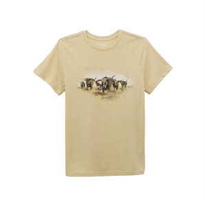 Ladies Rollin Cows Tan Wrangler T Shirt