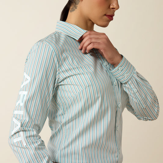 CHEMISE KIRBY SALTWATER HENNA STRIPE-L