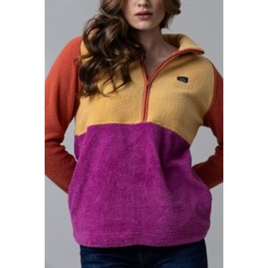 Ladies 1/4 Zip Sweatshirt Kr Burnt Orange