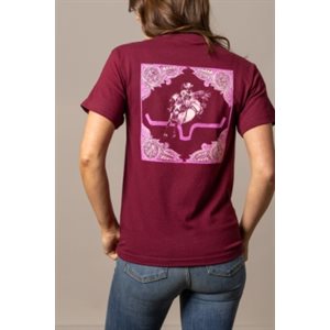 Fallon Bandana Burgundy T Shirt