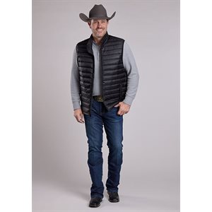 Mens Black Down Roper Vest