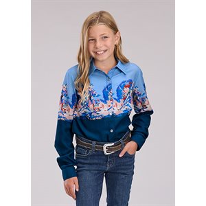 Girls Barrel Racer L/S Roper Shirt