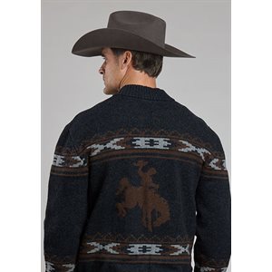 Mens Front Zip Sweater Roper