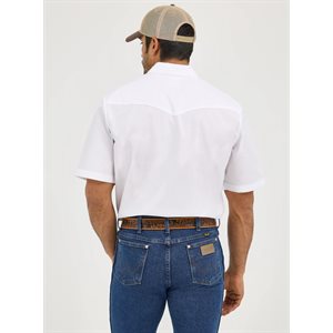 Mens S/S White Wrangler Shirt