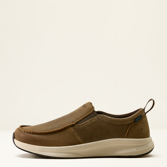 Men Ariat Buckeye slip on H20 brown bomber