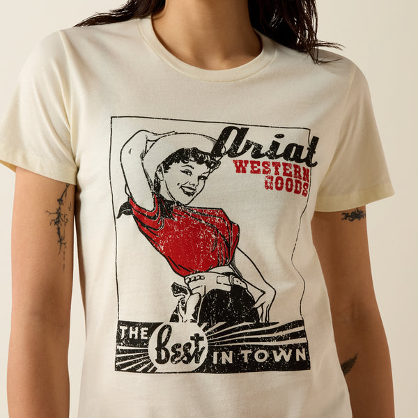 Women t-shirt Best in town Ariat