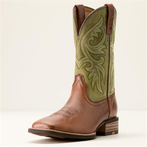 MENS TAN/GREEN SLINGSHOT ARIAT BOOT 10E