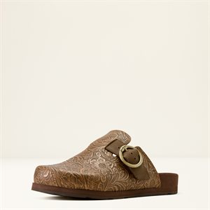 Ladies Country Mule Brown Floral Ariat