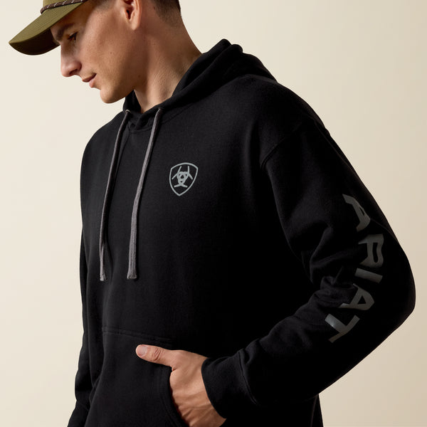 Mens Logo Black Ariat Hoodie S