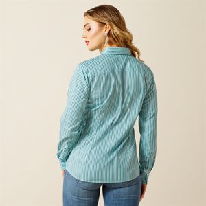 Ladies L/S Kirby Aqua Ariat Shirt