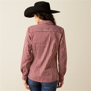 Kirby Stretch Shirt Ariat Red Stripe
