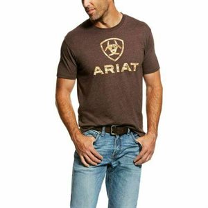 Mens Ariat Brown Heather T Shirt