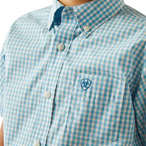 Boys S/S Pro Sloane Blue Ariat Shirt