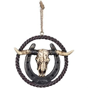Round Skull/Horseshoe Ornament