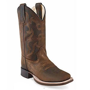 Bottes western marron à bout carré pour enfants