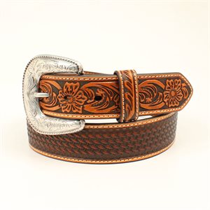 Tan Embossed Belt