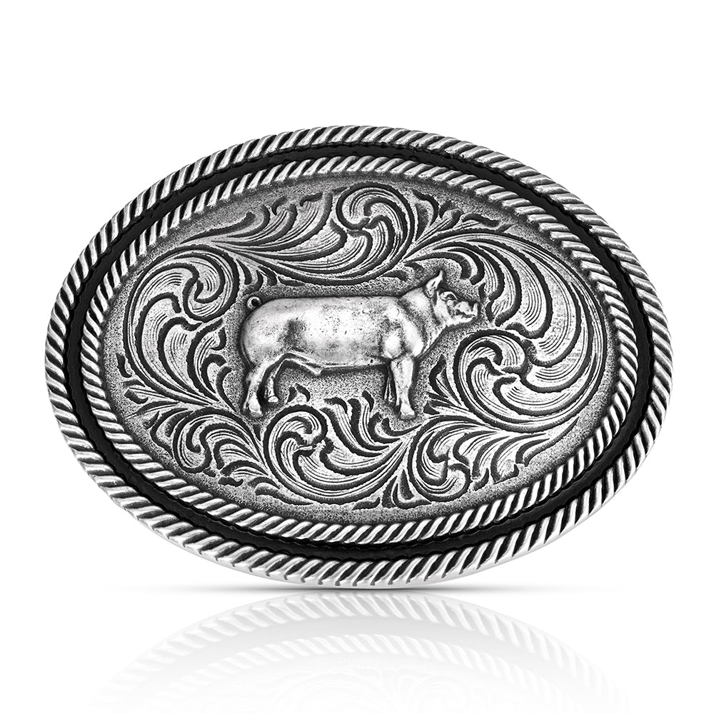 Attitude Show Hog antiqued buckle