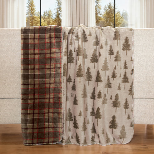 Plaid polaire double face Fall Plains