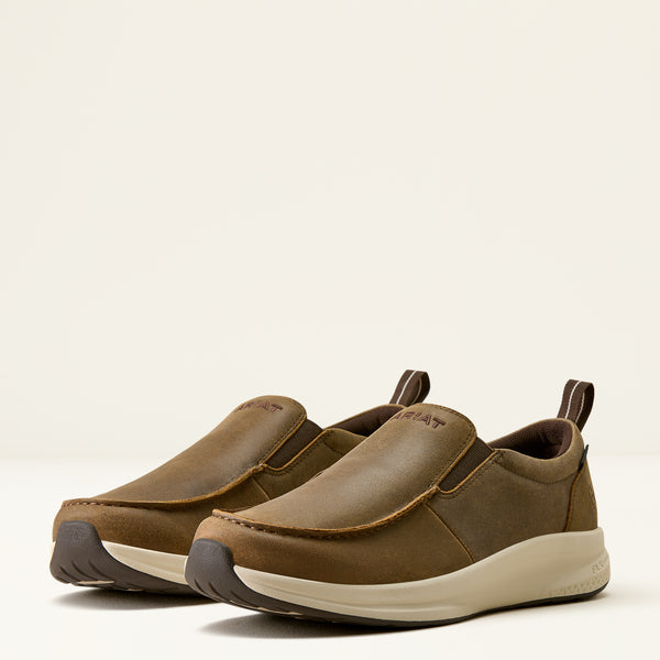 Men Ariat Buckeye slip on H20 brown bomber
