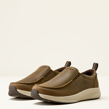 Men Ariat Buckeye slip on H20 brown bomber