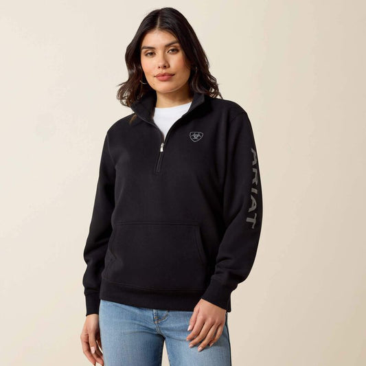Chandail Ariat 1/2 Zip Black Pour Ladies