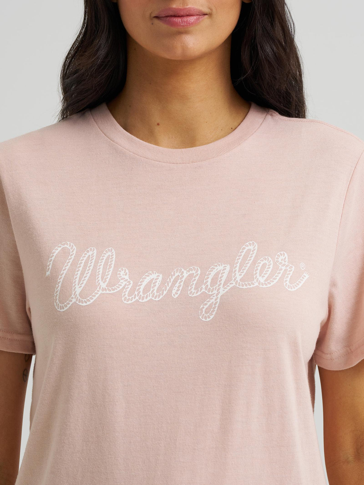T-Shirt Rose Pâle Wrangler Pour Femme