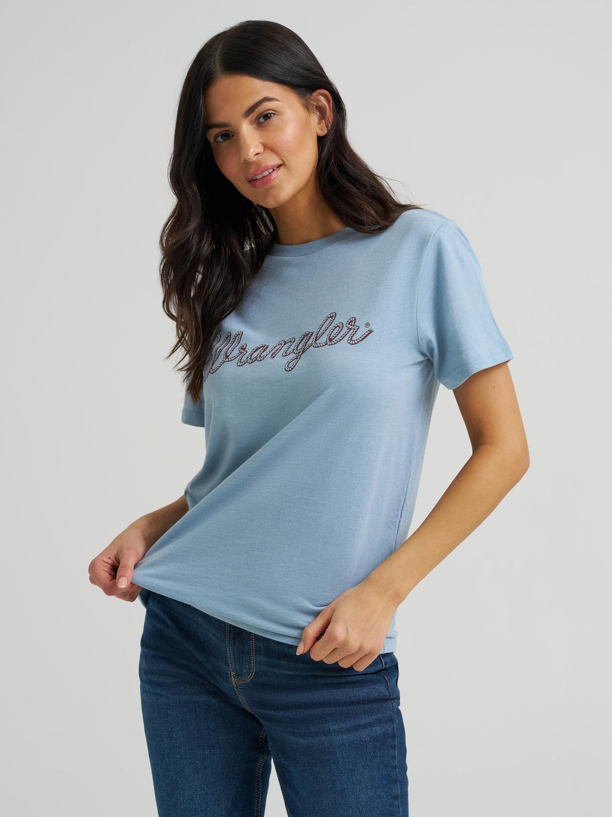 Wrangler light blue women t-shirT