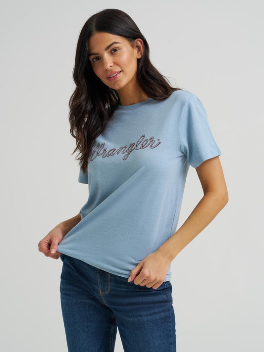 T-shirt femme Wrangler bleu clair - XL