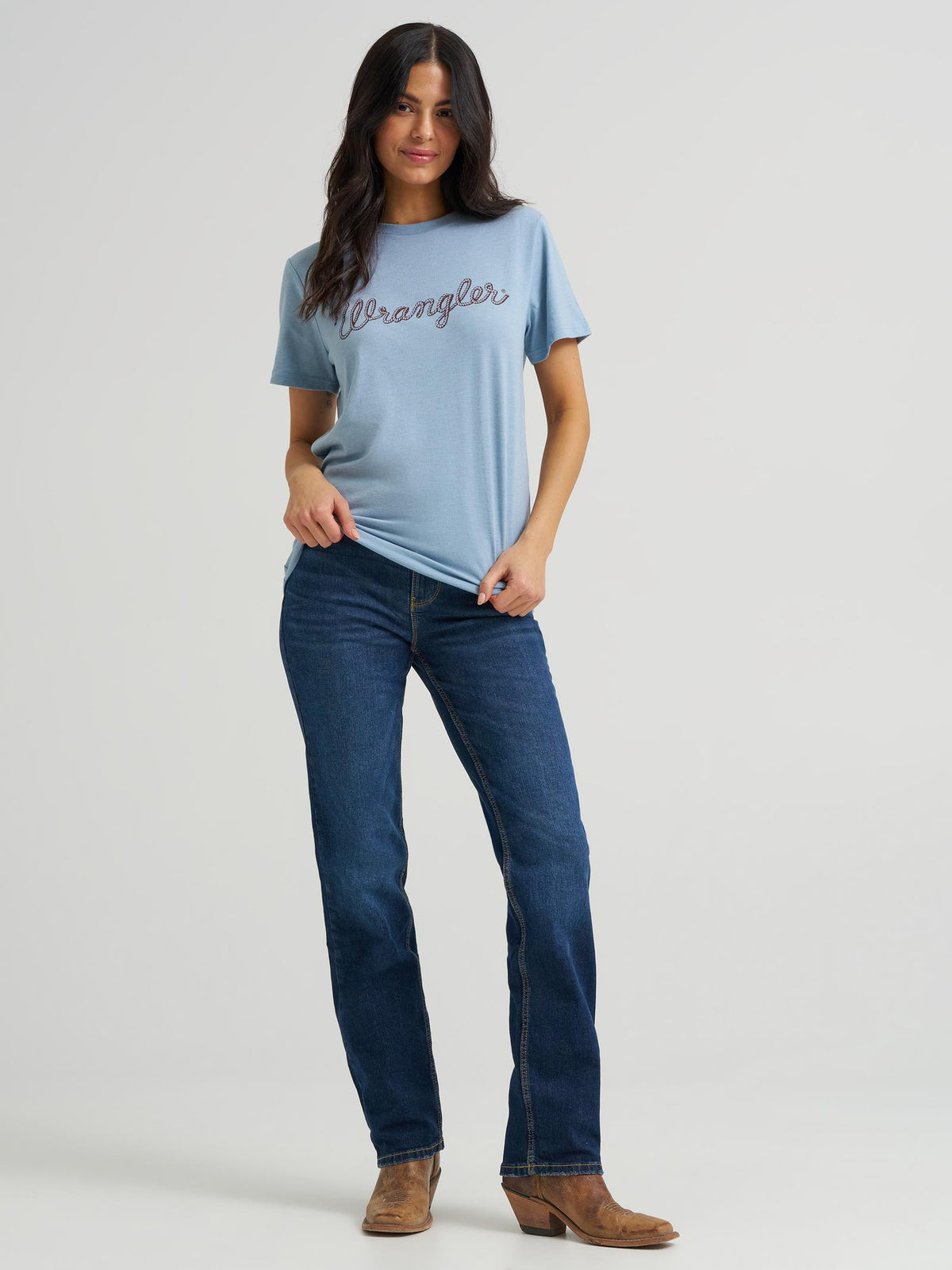 Wrangler light blue women t-shirT