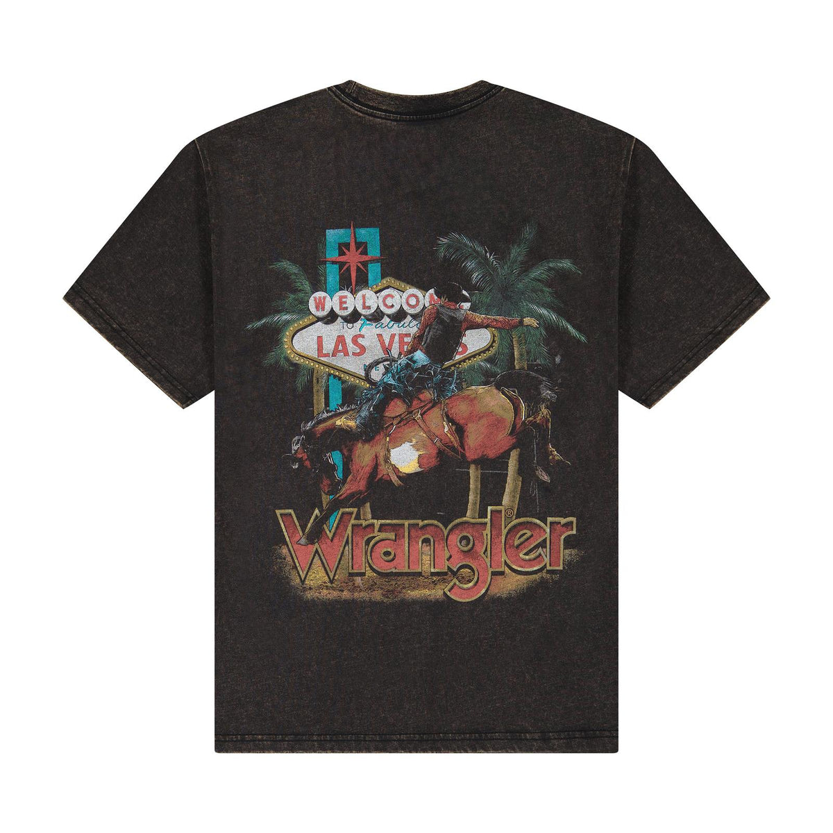 Wrangler women t-shirt Vegas bronc black