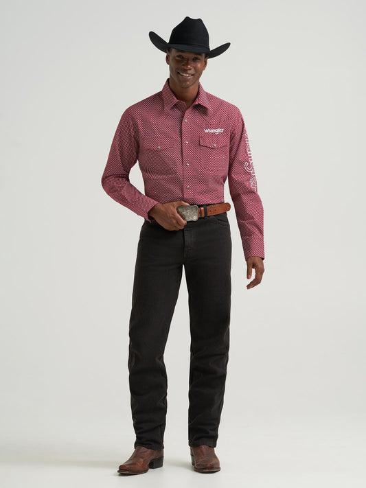 Wrangler men red shirt logo