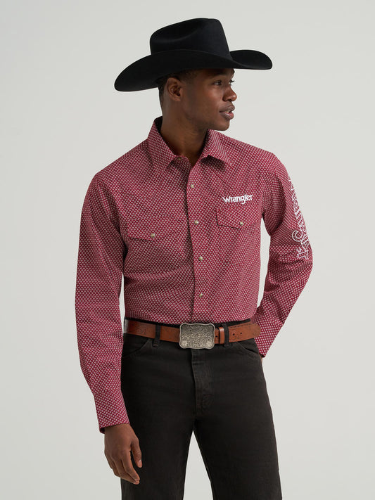 Wrangler men red shirt logo