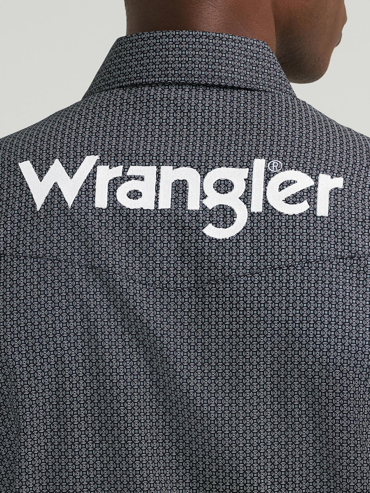 Wrangler men shirt black logo blue