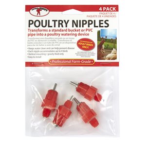 Chicken Drinker Nipple, 4 Pack