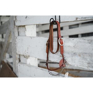 Leather Show Halter Brown Med