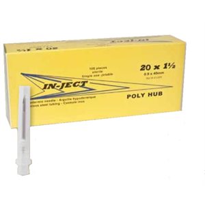 Needle Plastic Hub 18Gx3/4" (100)