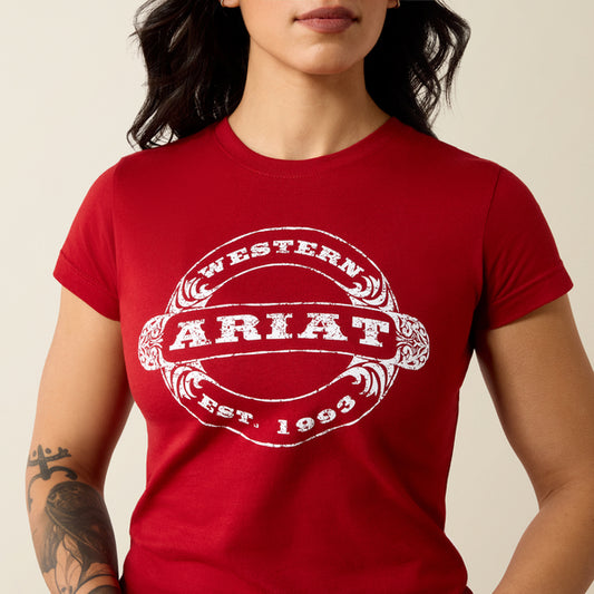 Ariat women t-shirt Western 1993 garnet
