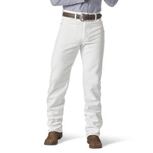 Mens White Wrangler Jeans Original Fit
