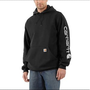 Hoodie Carhartt Logo Sleeeve Amber L