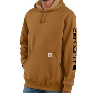 Hoodie Carhartt Logo Sleeeve Amber L