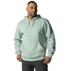 Hoodie Carhartt Logo Sleeeve Amber L