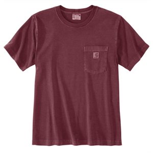 T-shirt Carhartt homme poche coupe décontractée rouge foncé