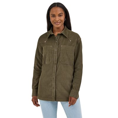 Ladies Utlity Snap Cord Olive Wranlger