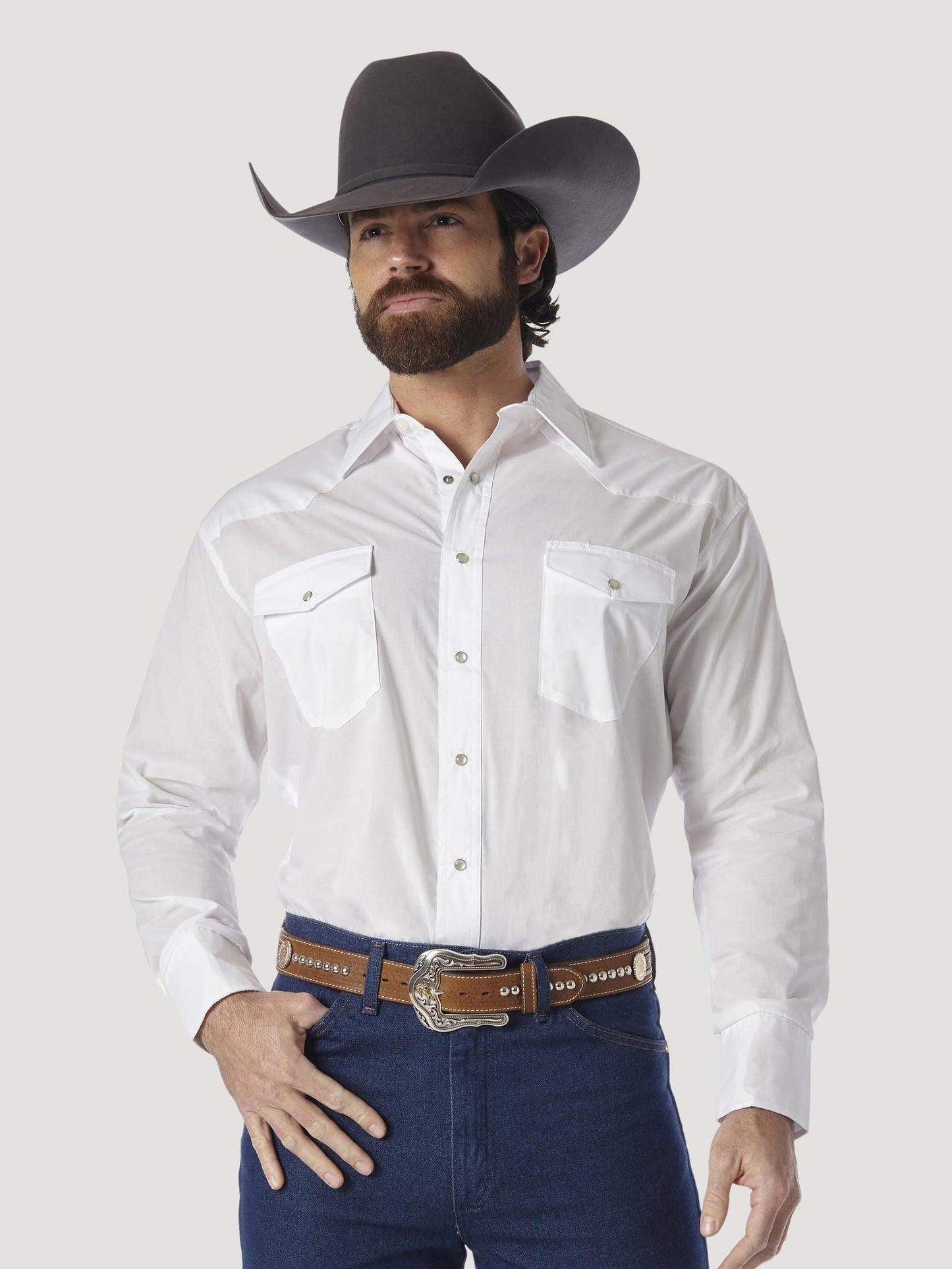 Mens Wrangler White Shirt