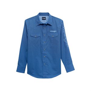 Mens L/S Black Logo Wrangler Shirt